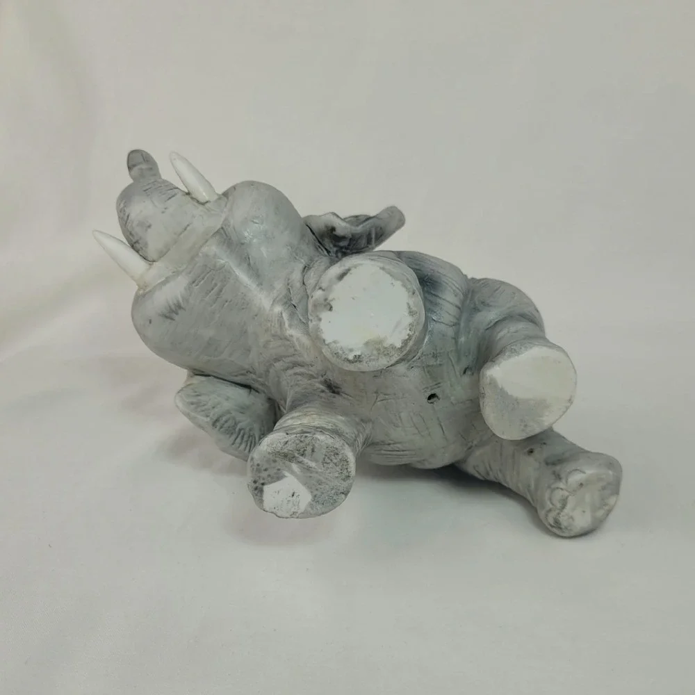 Vintage Andrea by Sadek Gray Ceramic Baby Elephant Figurine